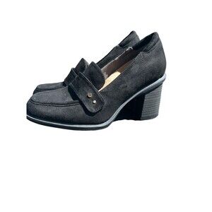Dr. Scholl's Women's Rumors Black Suede Loafers MinUse 6.5M